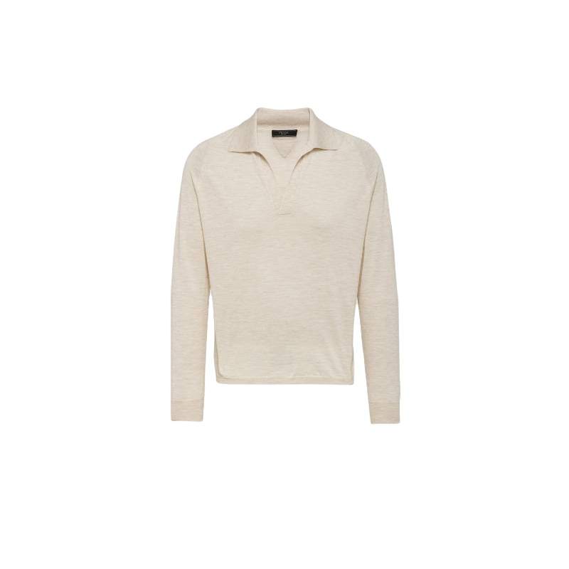 PRADA PRADA Short-sleeve Wool Polo Shirt