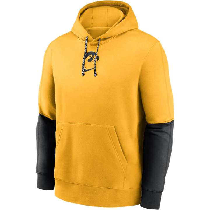 Nike Nike Iowa Hawkeyes Sideline Team Issue Club Men's Nike College Pullover Hoodie