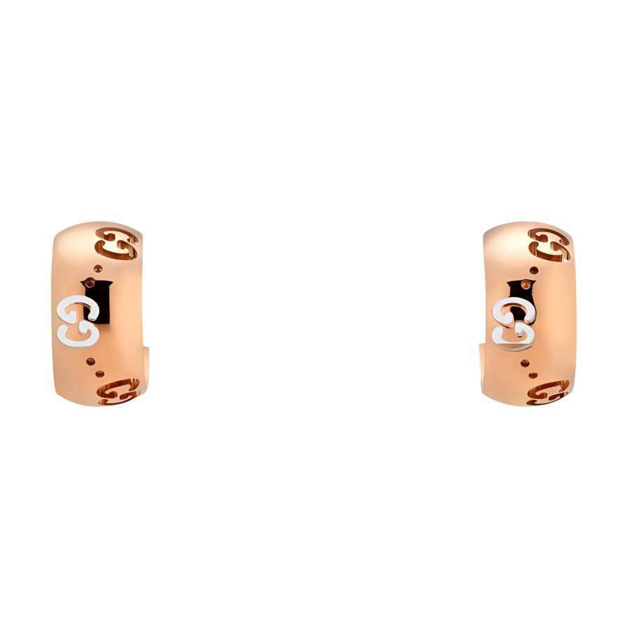 GUCCI Icon 18k Gg Hoop Earrings