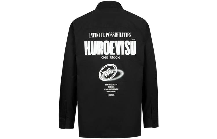EVISU EVISU Shirts Men's Black Lapel Moderate Other