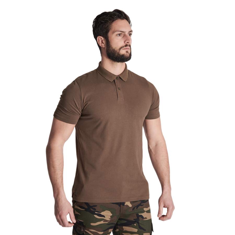 DECATHLON Polo Shirt Men's Black Wood Color