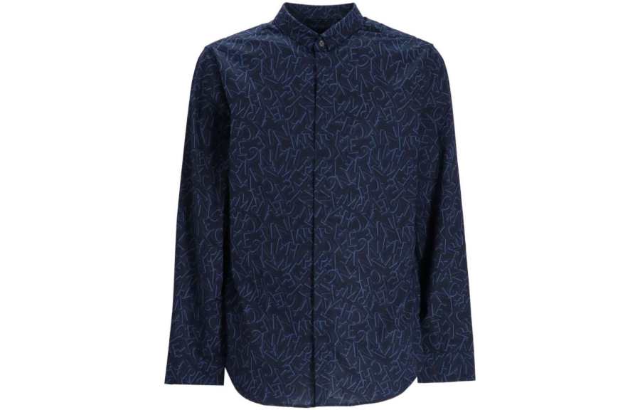 ARMANI EXCHANGE 【Best of: PromotionsPrevious Season】monogram-pattern stretch-cotton shirt