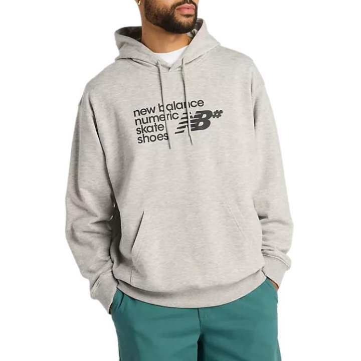 New Balance New Balance French Terry Numeric Hoodie Sweatshirt Men's Gray