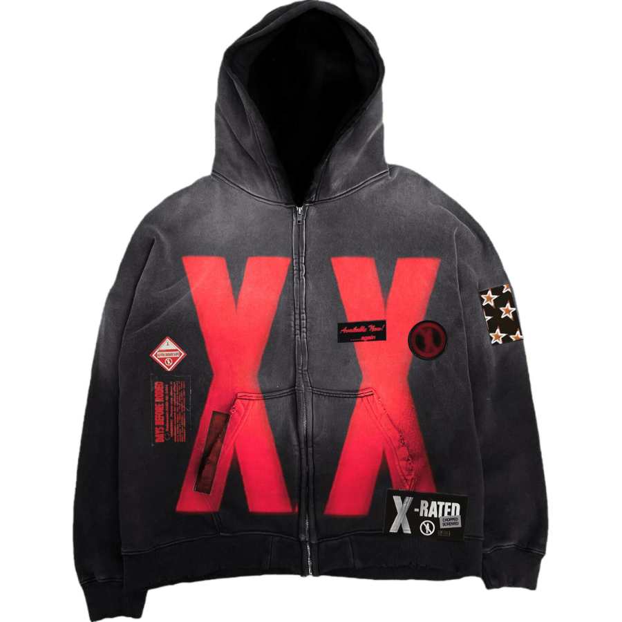 Travis Scott Sweatshirts Unisex Black Hooded Non Detachable Moderate