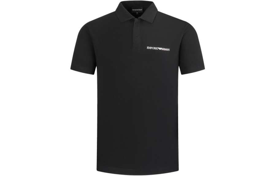 EMPORIO ARMANI SS24 Polo Shirt Men's Black