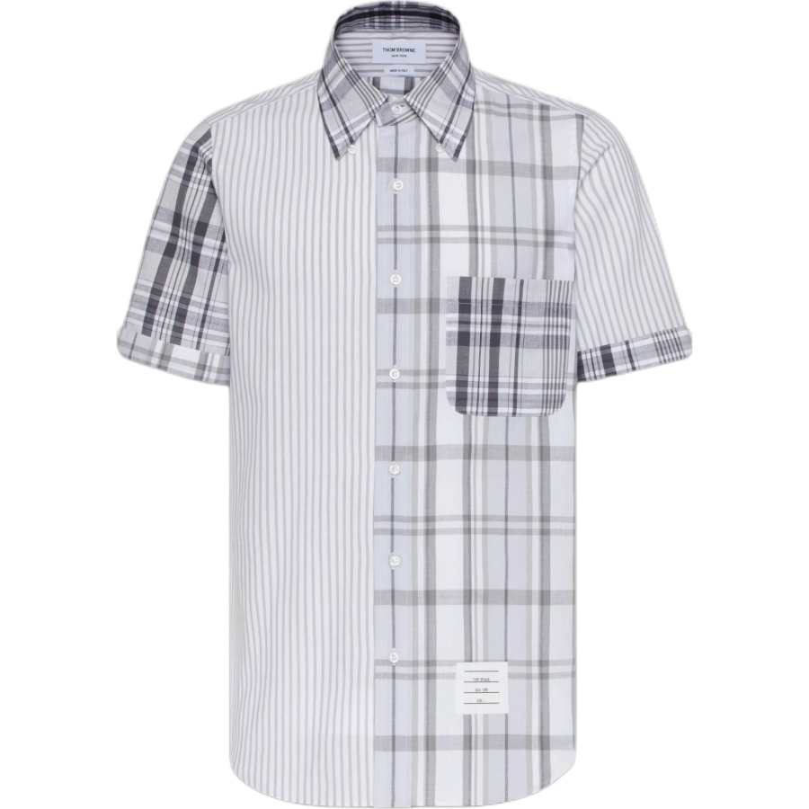 THOM BROWNE Thom Browne mix-pattern cotton shirt