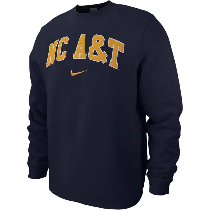 Nike Nike North Carolina A&T Club Fleece Sweatshirt Men's Marine Blue