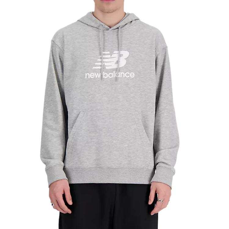 New Balance New Balance Sport Essentials Fleece Logo Hoodie Sweatshirt Men's Gray