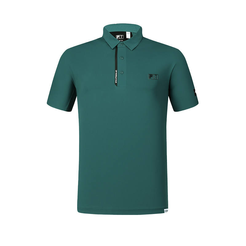FILA Polo Shirts Men's Dark Iron Green Polo Collar Moderate Other
