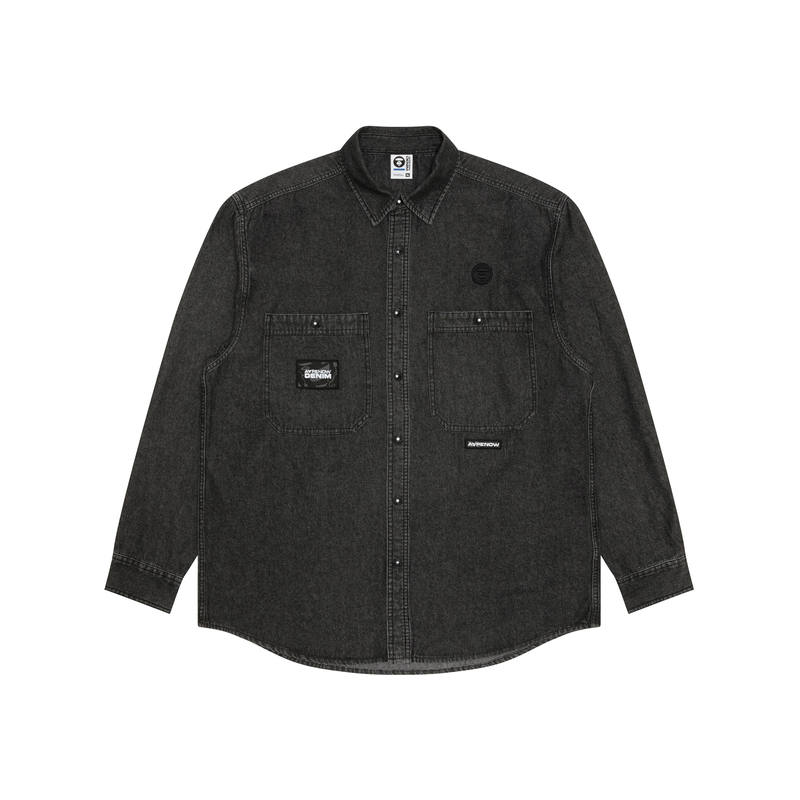 Aape Aape logo-patch shirt