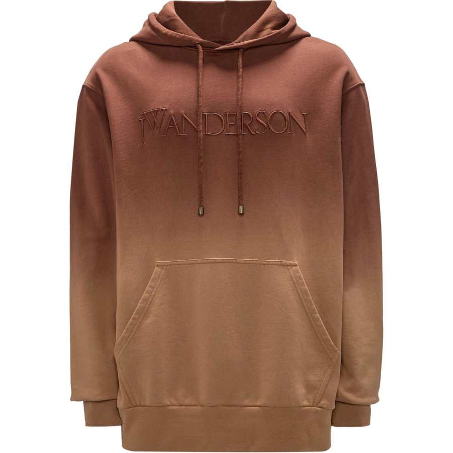 Jw Anderson logo-embroidered gradient-effect hoodie