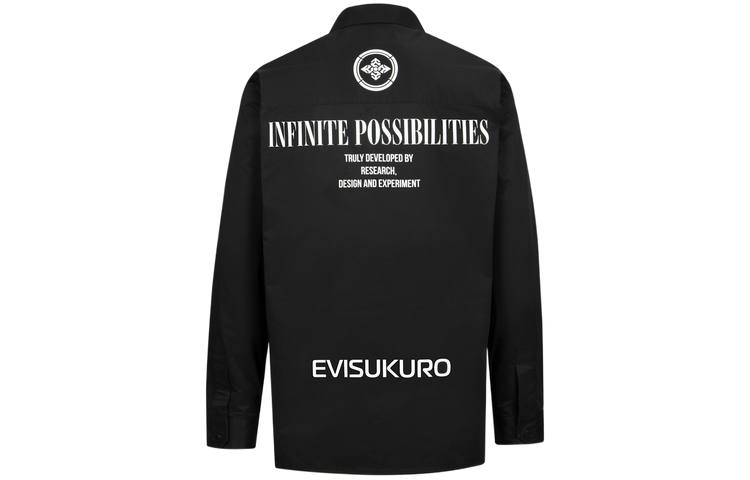 EVISU EVISU Shirts Men's Black Lapel Moderate Other