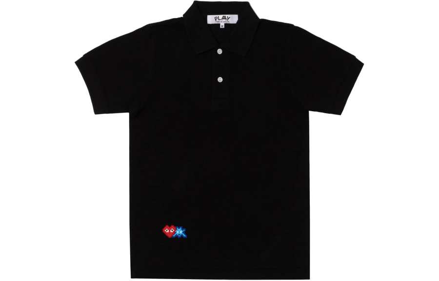 CDG Play x INVADER Polo Shirt Men's Black