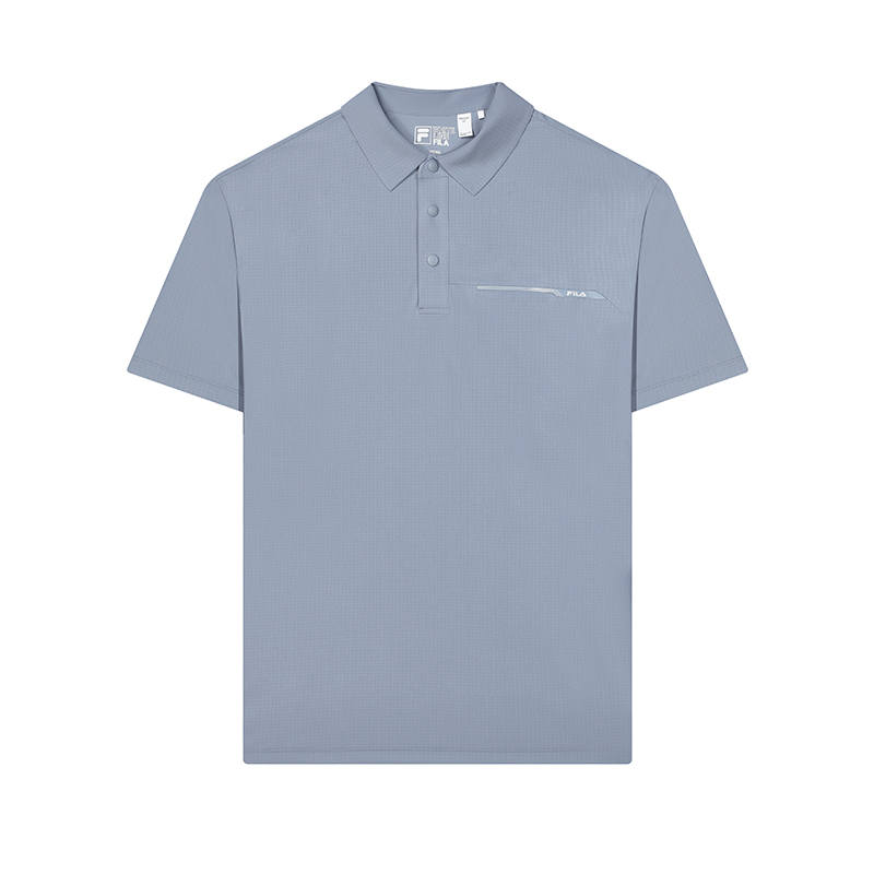 FILA Polo Shirts Men's Dark Stone Blue Polo Collar Moderate Straight Fit