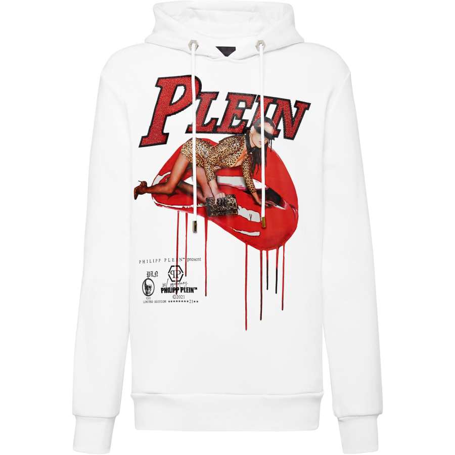 PHILIPP PLEIN 【Previous Season】graphic-print rib-trimmed hoodie