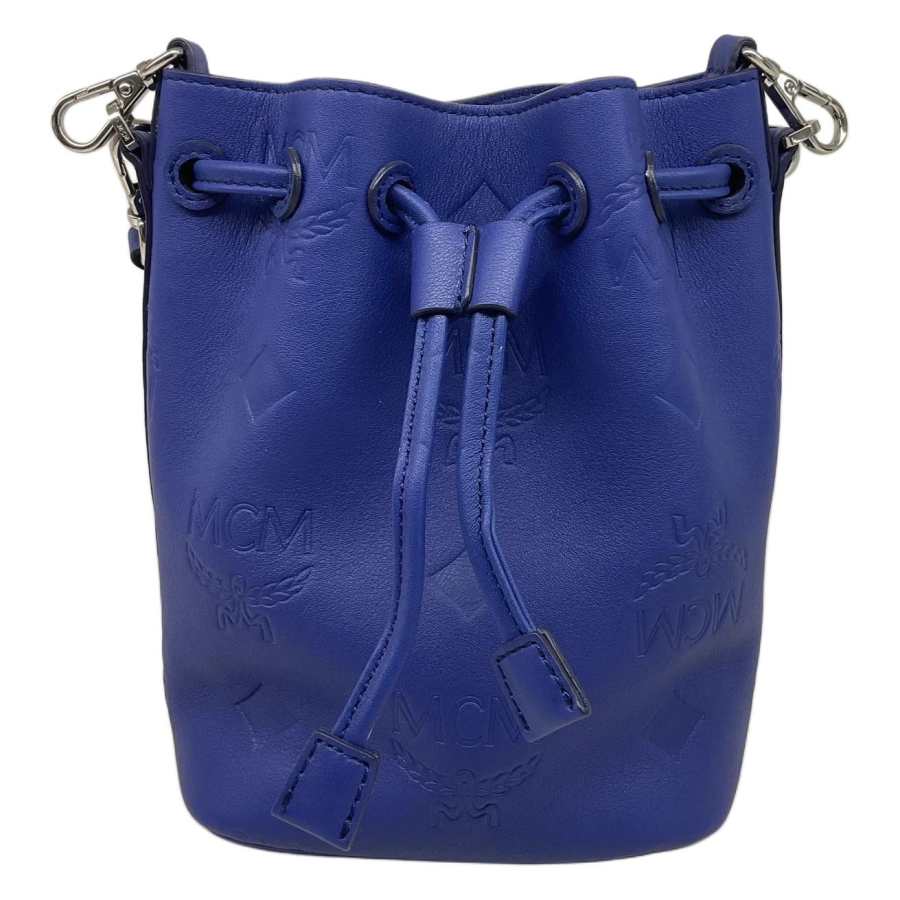 MCM MCM Dessau Leather Handbag Mini Women's Blue