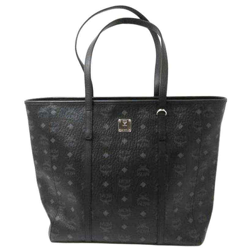 MCM Toni Coated Canvas With Nappa Leather Tote Bag, Shopping Bag, Handbag, Shoulder Bag Women's Black