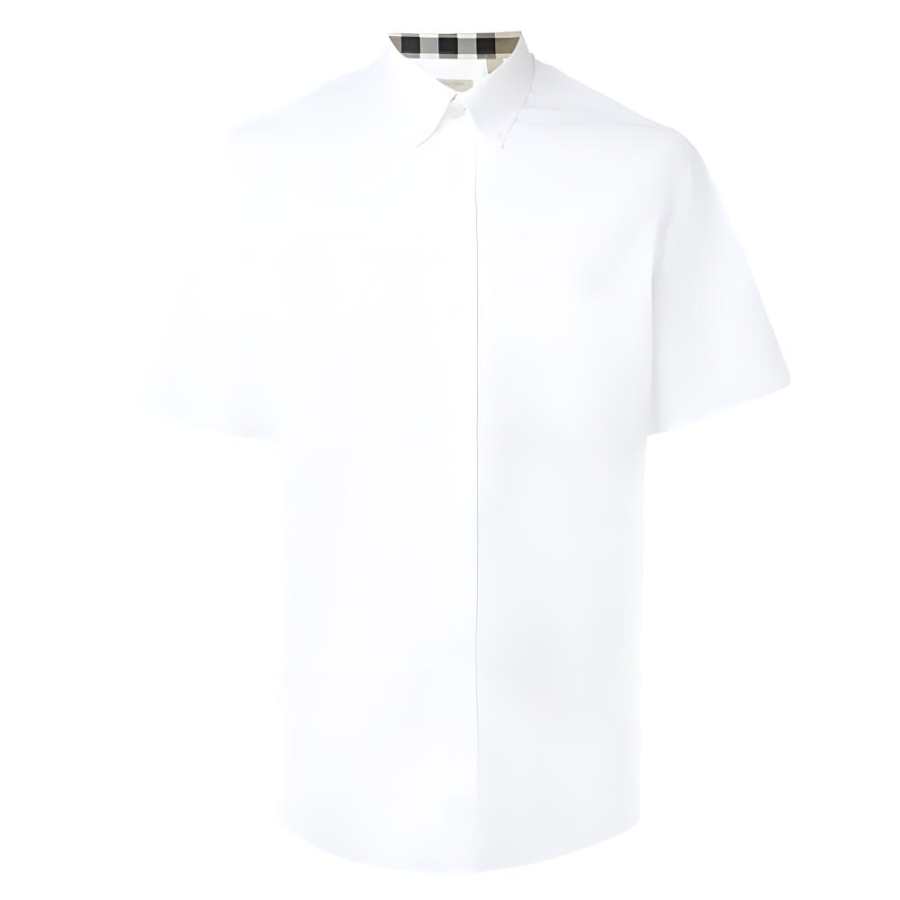 Burberry Shirts Men's White Lapel Moderate Other
