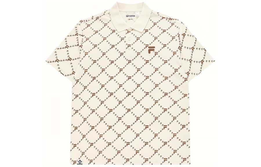 FILA FUSION FOB Polo Shirt Men's Antique Inspired Style White