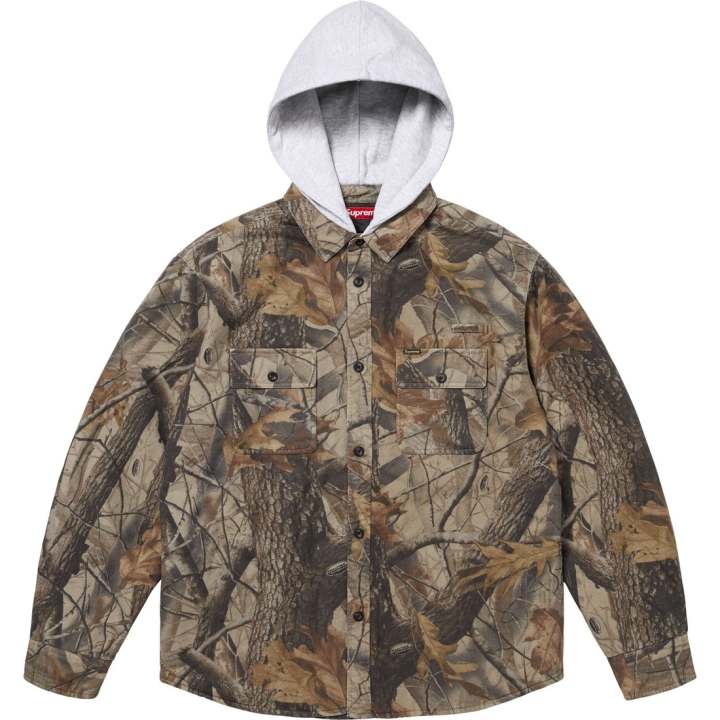 Supreme Supreme Quilted Lined Hooded Flannel Shirt
