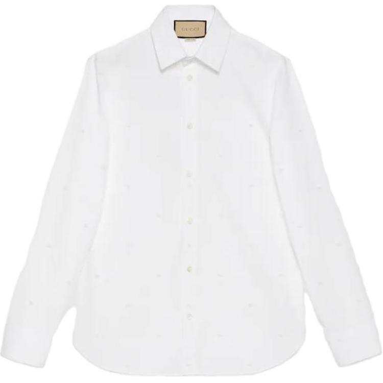 GUCCI Gucci Interlocking G logo-print cotton shirt