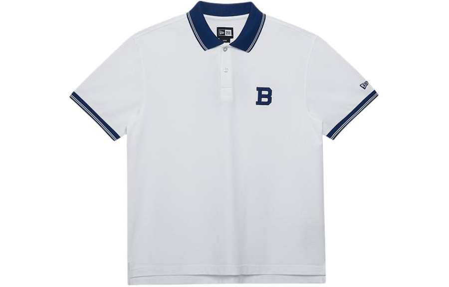 New Era Polo Shirt Unisex White