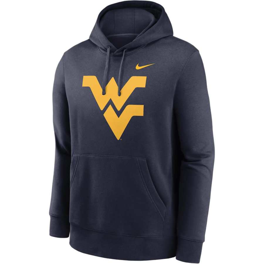 Nike Nike West Virginia Mountaineers Primetime Evergreen Club Primary Logo Men's Nike College Pullover Hoodie