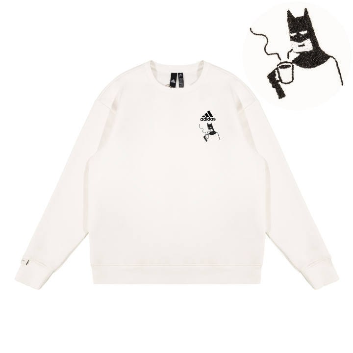 Adidas Adidas Sweatshirts Unisex White Crew Neck Moderate Regular