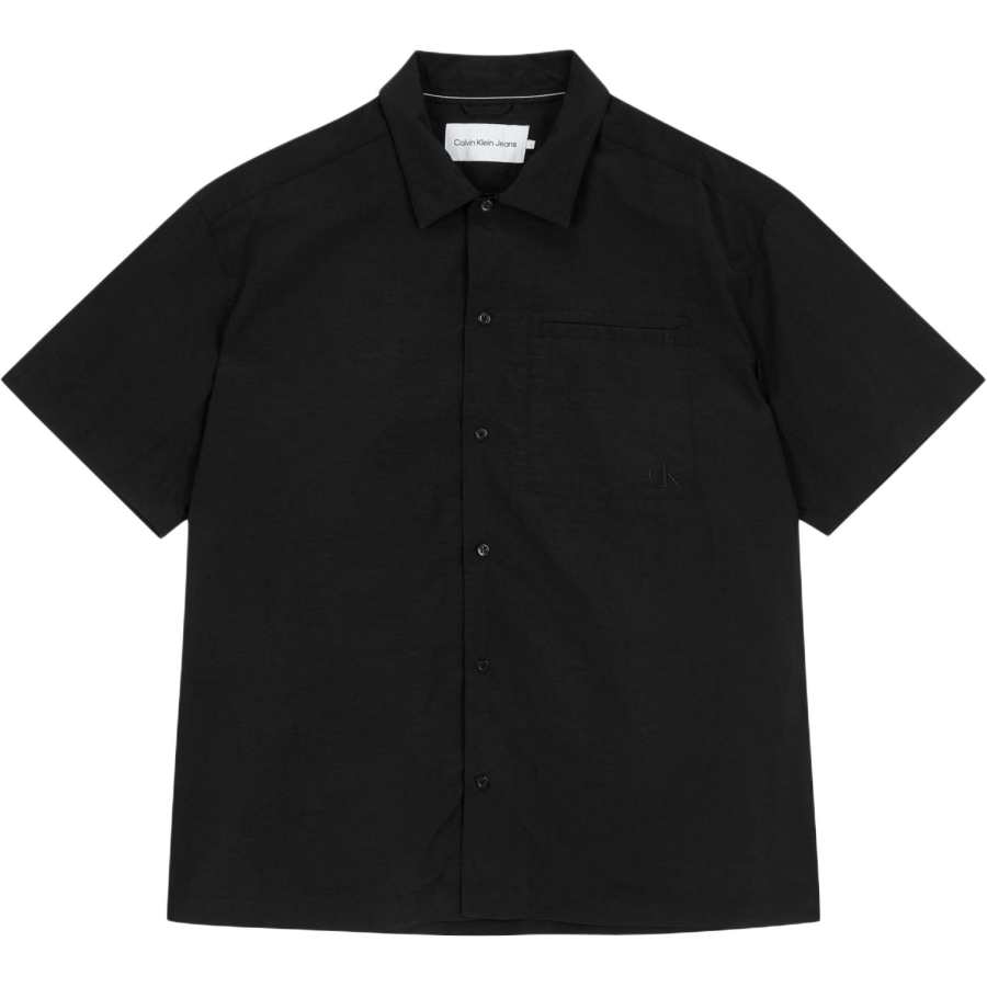 Calvin Klein Shirts Men's Black Lapel Moderate Other