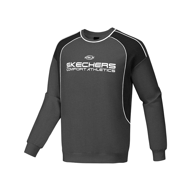 Skechers Sports Life Collection Sweatshirt Unisex Oyster Black 02KY