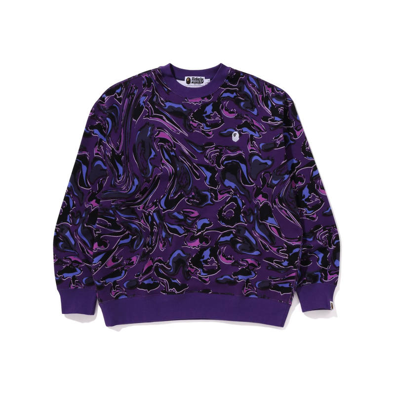 A BATHING APE Bape Neon Camo Crewneck Sweatshirt