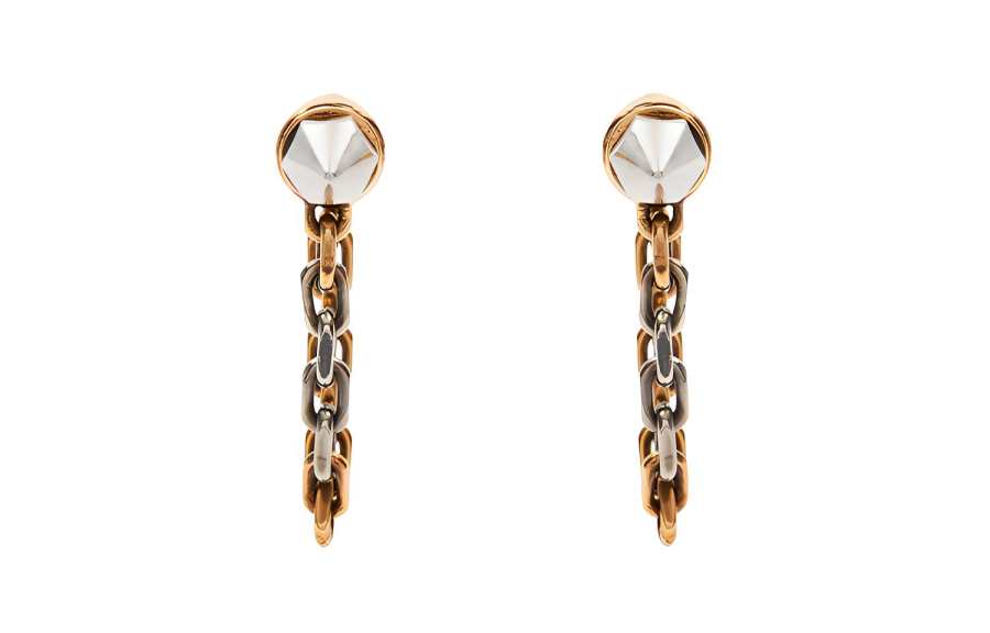 Alexander McQueen Hoop Earrings Unisex Gold