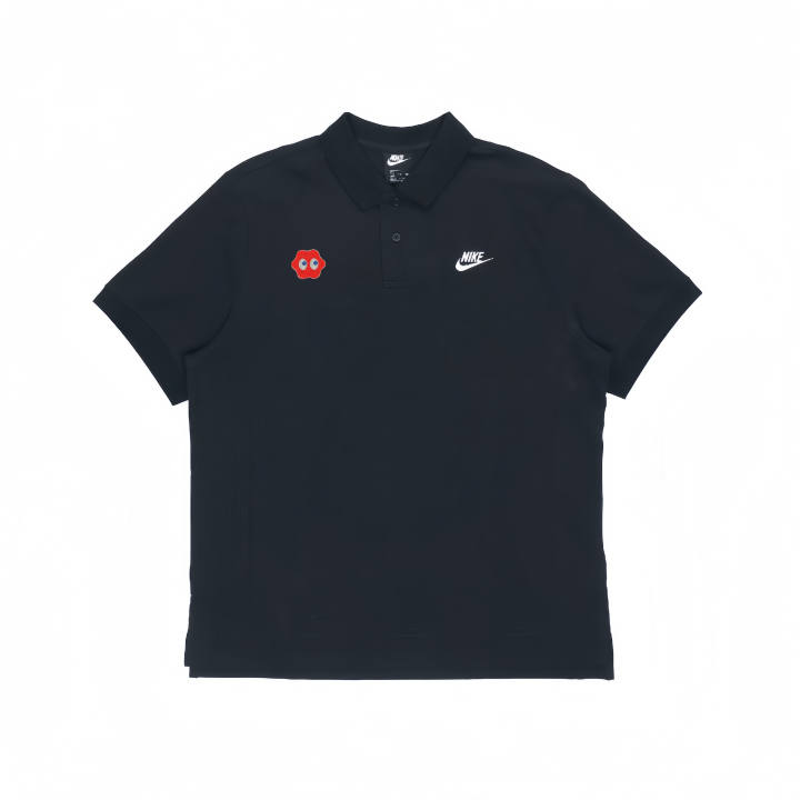 Nike Nike Polo Shirts Unisex Black Polo Collar Moderate Straight Fit