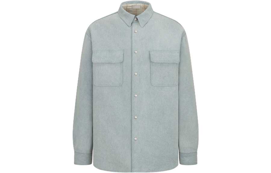 DIOR DIOR Shirts Men's Blue Lapel Moderate Other