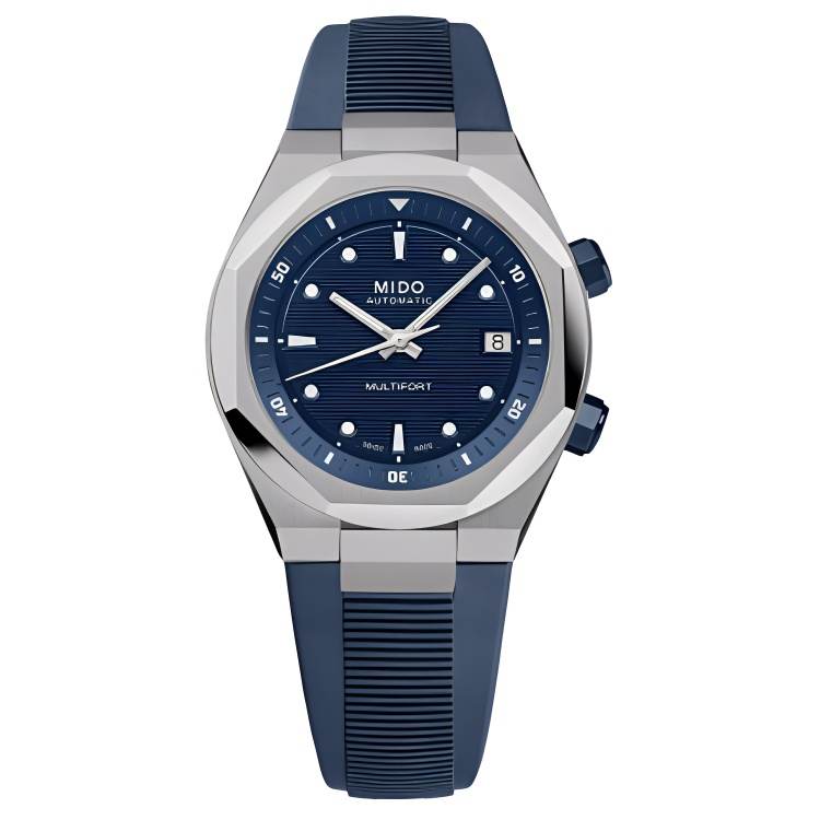 MIDO Helm Automatic Mechanical Movement 100m Waterproof Men's Watches Watch 40mm Blue Dial Stainless Steel Case