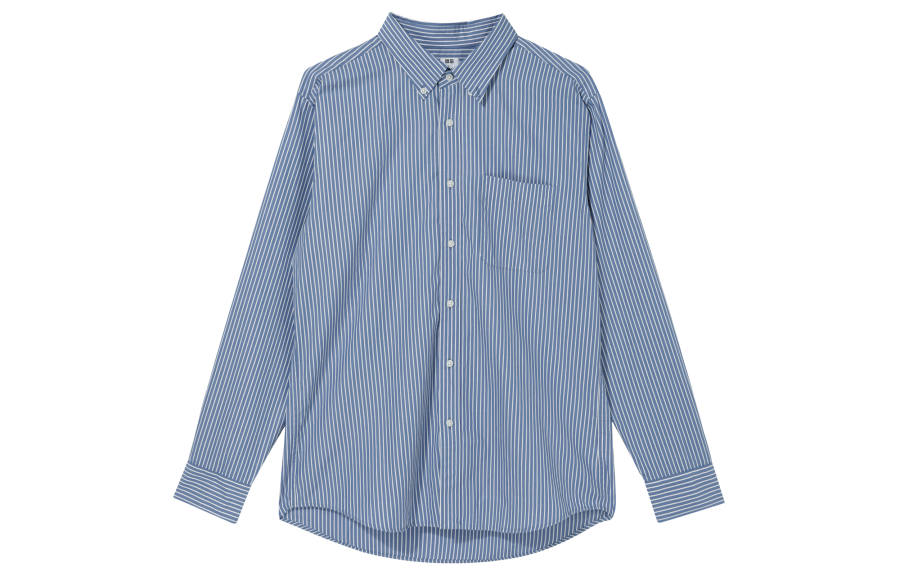UNIQLO Shirts Men's Lake Blue Lapel Moderate Other