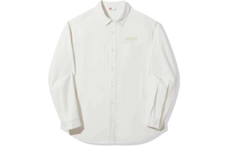 Li-Ning Li Ning Vital Shirts Unisex Ivory Pointed Collar Moderate Other