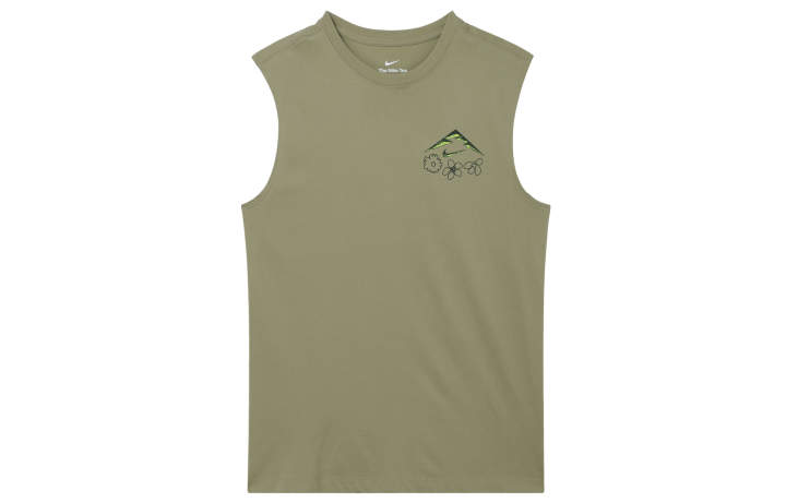 Nike Nike T Shirts Men's Khaki Crew Neck Moderate