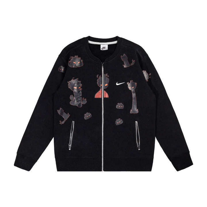 Nike Nike Sweatshirts Unisex Black Crew Neck Moderate Cardigan