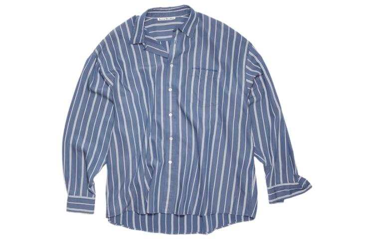 Acne Studios Acne Studios Logo Embroidered Striped Shirt