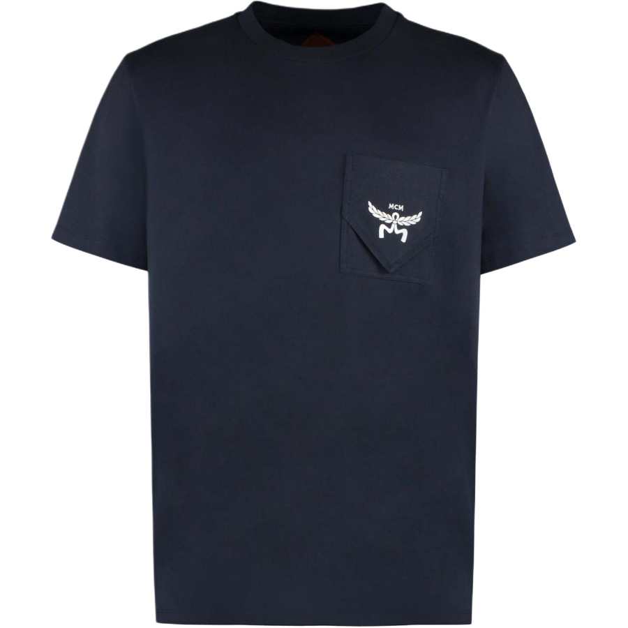 MCM MCM Essential Logo Embroidered Crewneck T Shirt