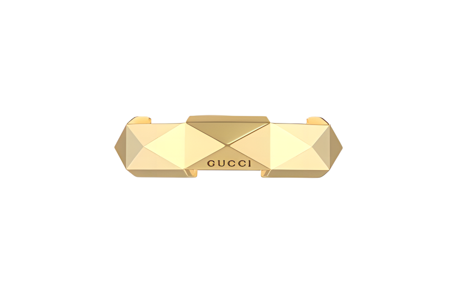 GUCCI Link To Love Series 18K Gold Rings Unisex Gold