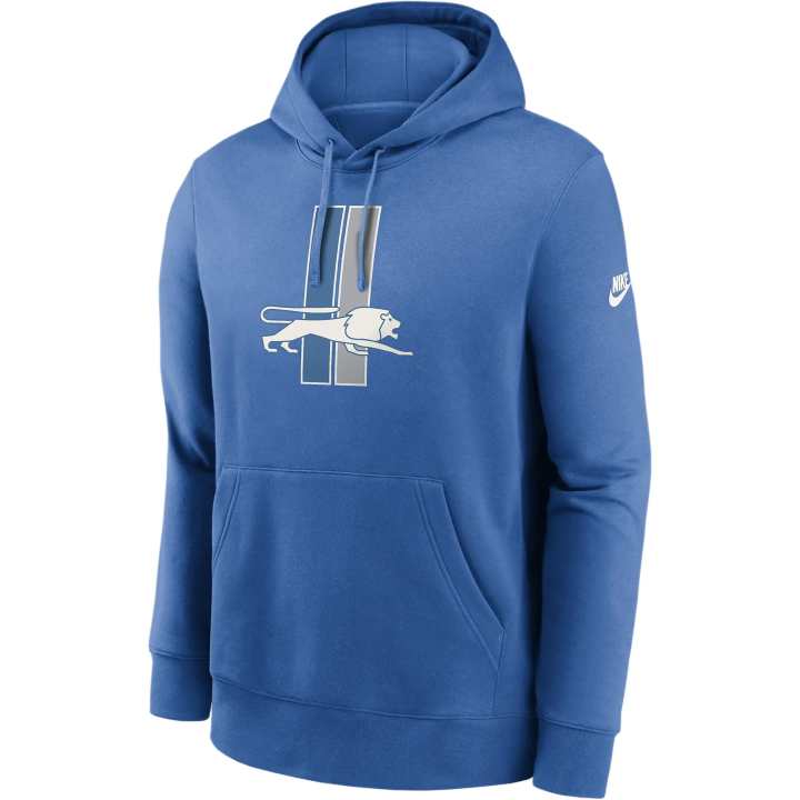Nike Nike Detroit Lions Rewind Club Logo Men’s Nike Nfl Pullover Hoodie