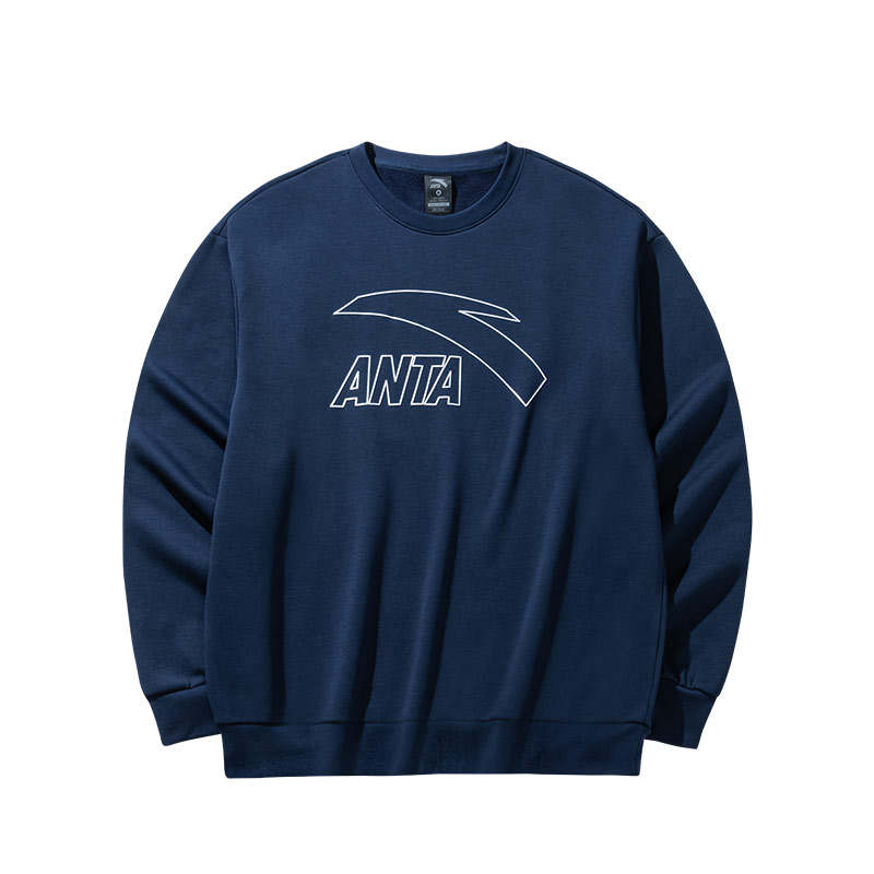 Anta Life Collection Sweatshirt Men's Pure Navy Blue