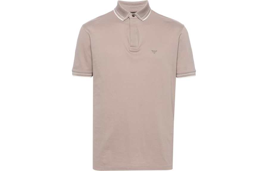 EMPORIO ARMANI Logo Embroidered Contrasted-Trim Polo Shirt