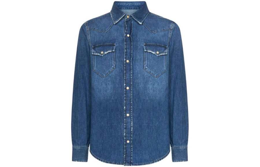 Alanui Shirts Men's Blue Lapel Moderate Shirt