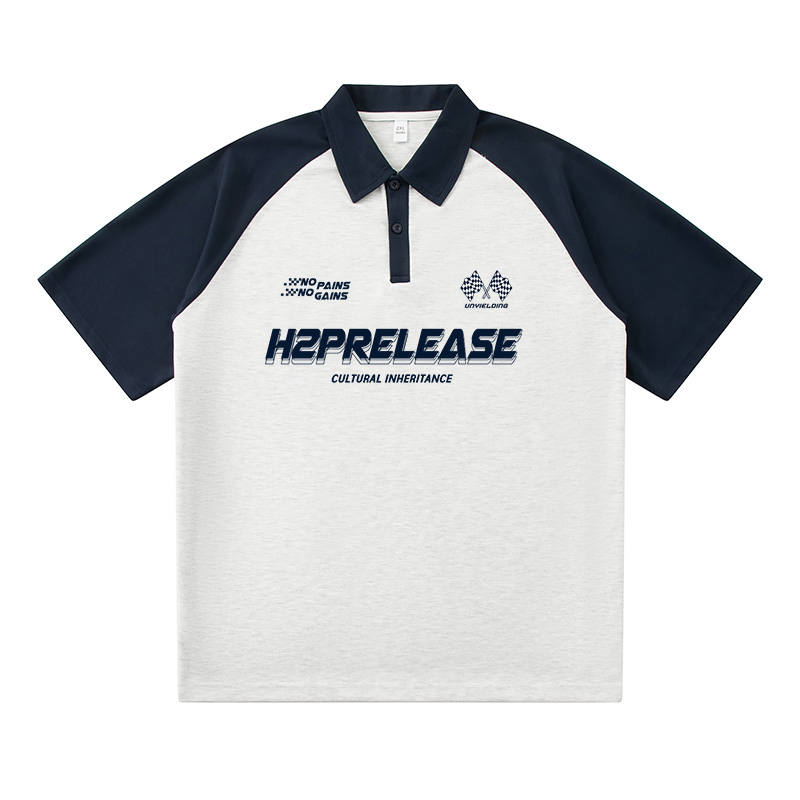 H2P Polo Shirts Unisex Polo Collar Moderate Straight Fit