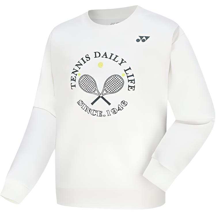 YONEX Sweatshirts Men's White Crew Neck Moderate Other