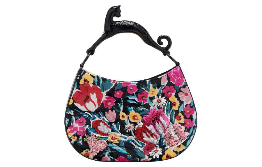 Lanvin Velvet Blended Fabric Hobo Bag, Shoulder Bag, Crossbody Bag, Handbag Women's Black