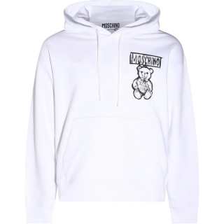 MOSCHINO Drawstring Teddy Bear Printed Hoodie